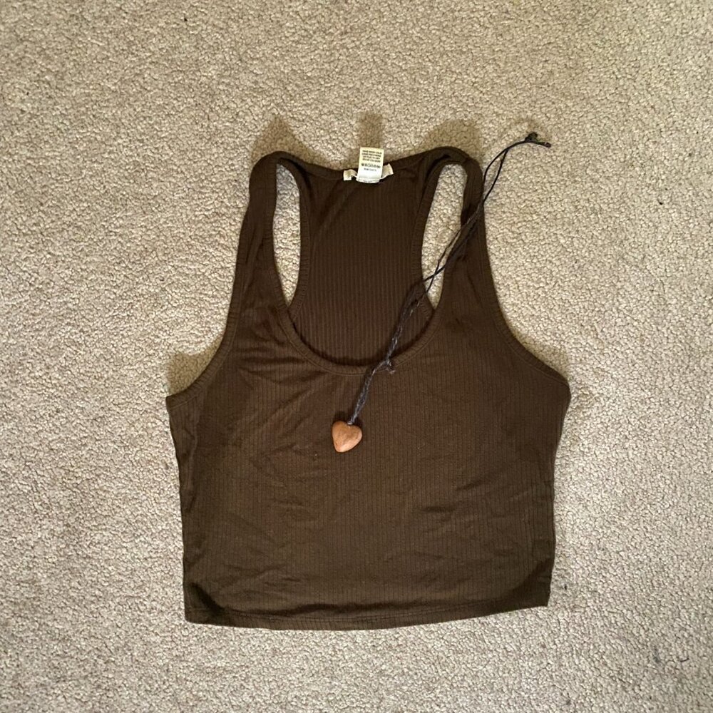 Olive green yoga tank top organic cotton from India